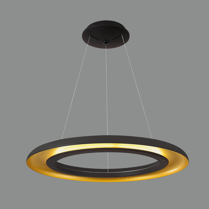 ACB Shiitake Lámpara de techo colgante negro/oro LED Casambi C3740190NOCA