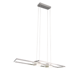 Lámpara de techo colgante Trio Albany LED níquel mate CCT 150cm 347710407