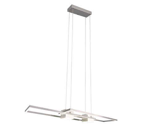 Lámpara de techo colgante Trio Albany LED níquel mate CCT 150cm 347710407
