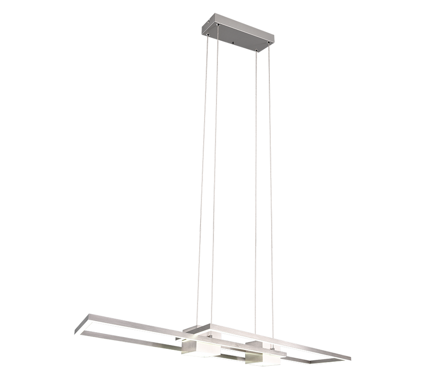 Lámpara de techo colgante Trio Albany LED níquel mate CCT 150cm 347710407