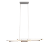 Lámpara de techo colgante Trio Albany LED níquel mate CCT 150cm 347710407