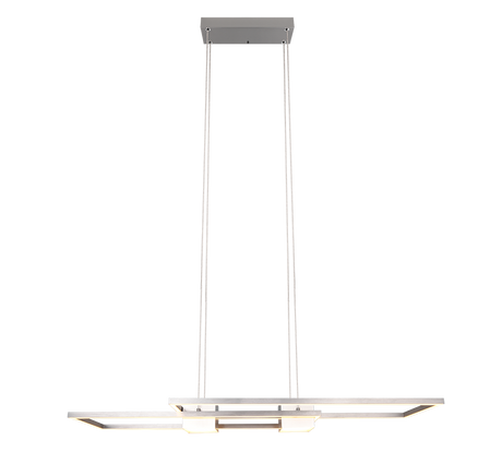 Lámpara de techo colgante Trio Albany LED níquel mate CCT 150cm 347710407