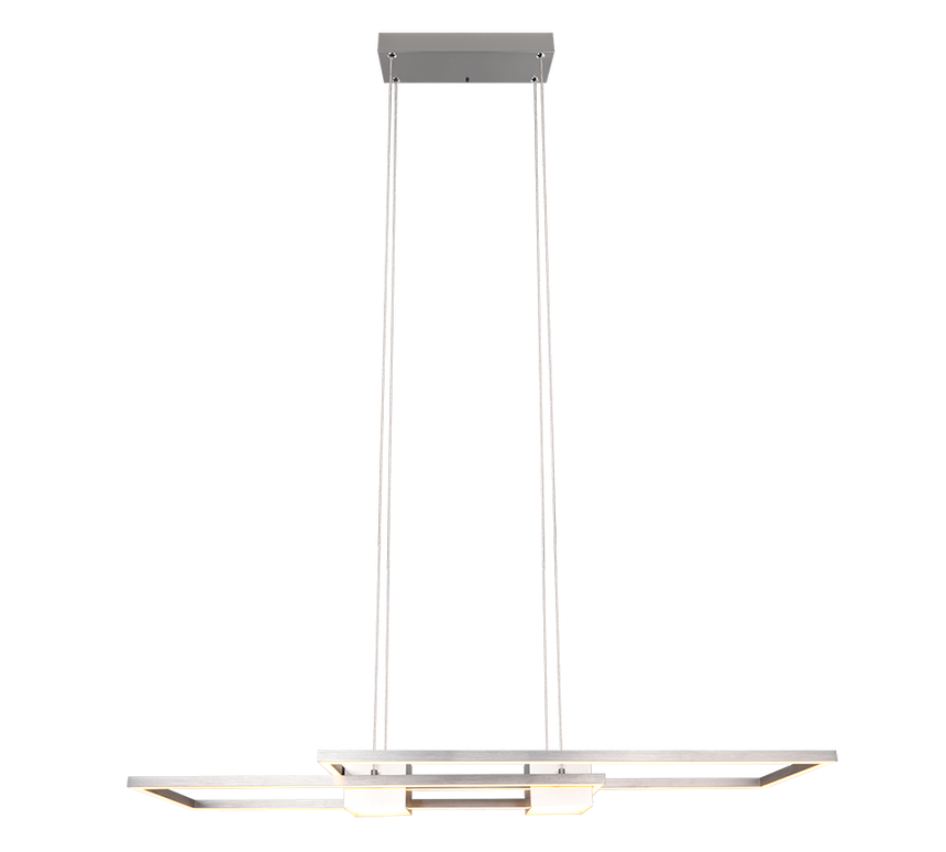 Lámpara de techo colgante Trio Albany LED níquel mate CCT 150cm 347710407