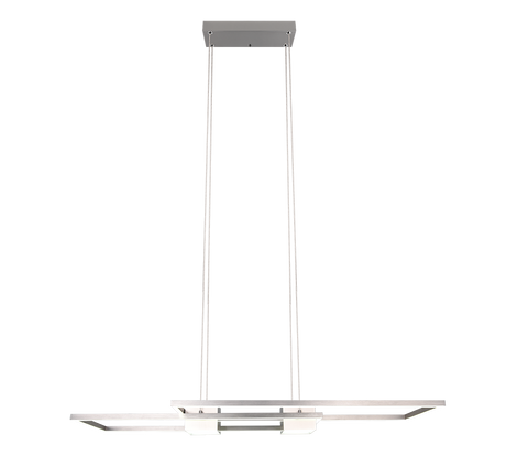 Lámpara de techo colgante Trio Albany LED níquel mate CCT 150cm 347710407