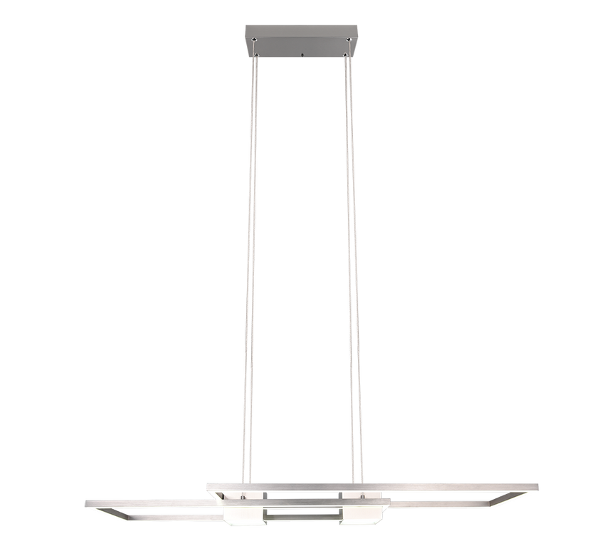 Lámpara de techo colgante Trio Albany LED níquel mate CCT 150cm 347710407