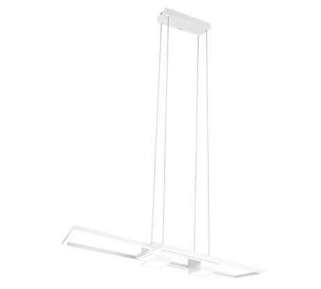 Lámpara de techo colgante Trio Albany LED blanco mate CCT 150cm 347710431