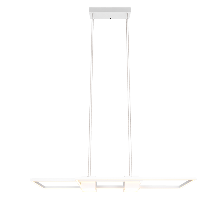 Lámpara de techo colgante Trio Albany LED blanco mate CCT 150cm 347710431