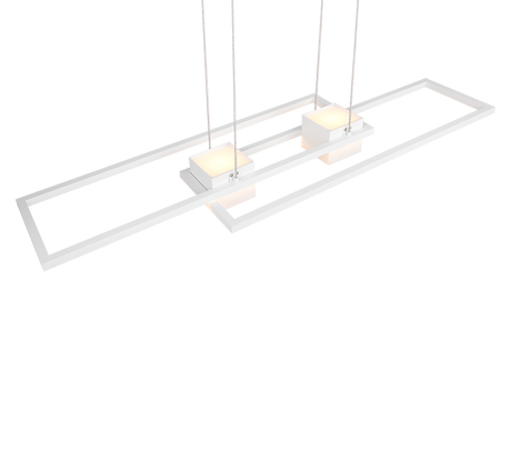 Lámpara de techo colgante Trio Albany LED blanco mate CCT 150cm 347710431