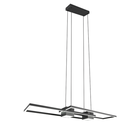Lámpara de techo colgante Trio Albany LED negro mate CCT 150cm 347710432