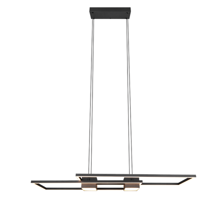 Lámpara de techo colgante Trio Albany LED negro mate CCT 150cm 347710432
