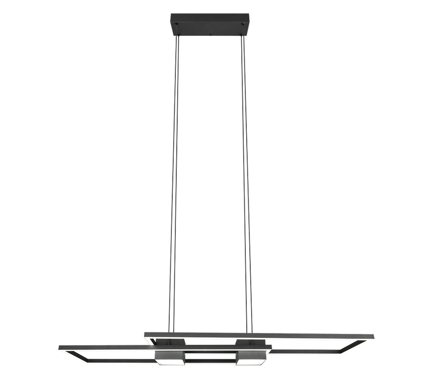 Lámpara de techo colgante Trio Albany LED negro mate CCT 150cm 347710432