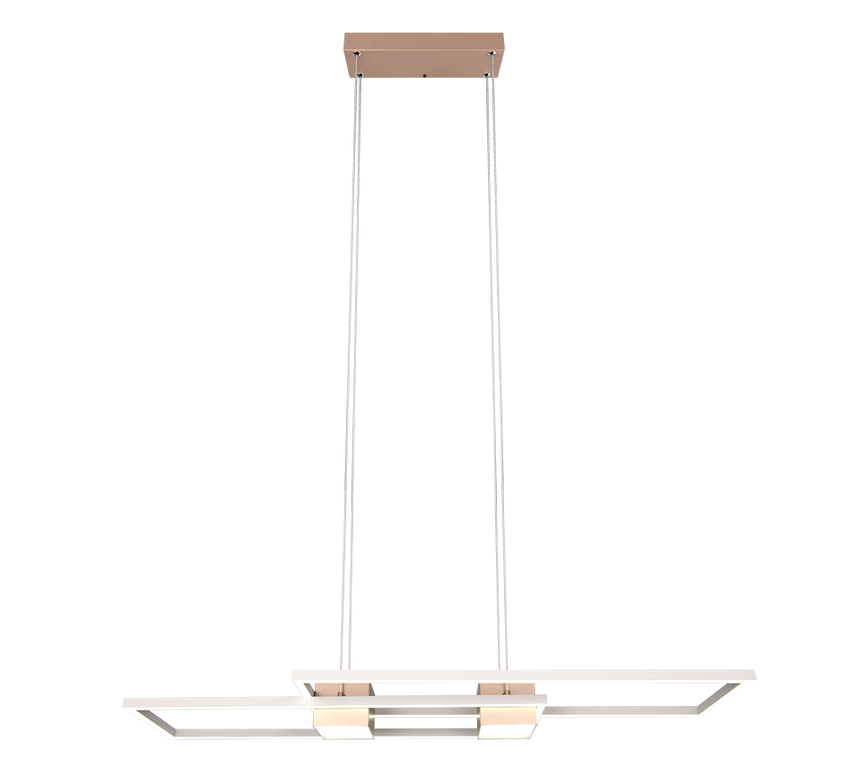 Lámpara de techo colgante Trio Albany LED marrón café CCT 150cm 347710465