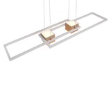 Lámpara de techo colgante Trio Albany LED marrón café CCT 150cm 347710465