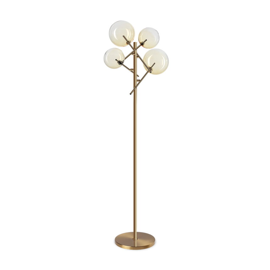 Lámpara de pie Ideal Lux Equinoxe cristal 4 luces 8W 166cm 348285