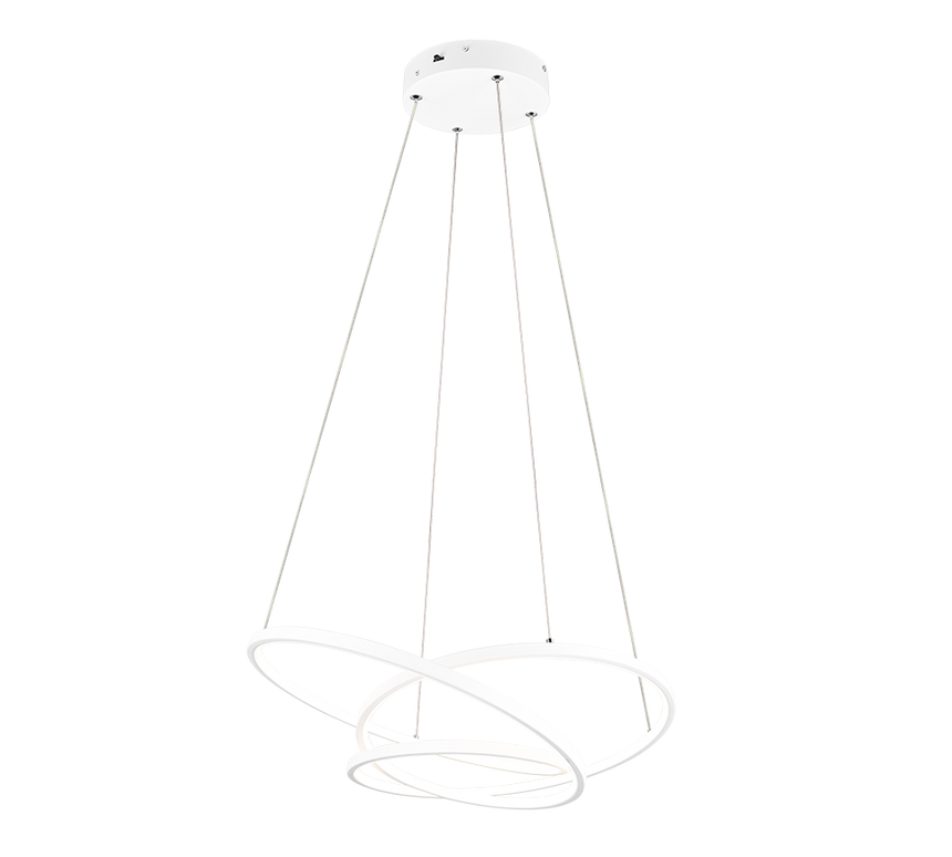 Lámpara de techo colgante Trio Darvin LED blanco mate 150cm 349110131