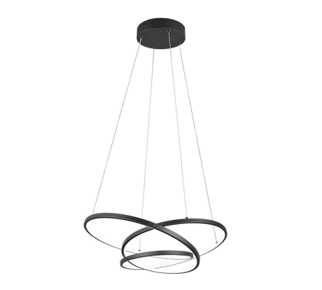 Lámpara de techo colgante Trio Darvin LED negro mate 150cm 349110132