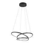Lámpara de techo colgante Trio Darvin LED negro mate 150cm 349110132