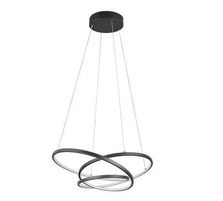 Lámpara de techo colgante Trio Darvin LED negro mate 150cm 349110132