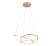 Lámpara de techo colgante Trio Darvin LED gold-colored 150cm 349110179