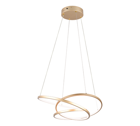 Lámpara de techo colgante Trio Darvin LED gold-colored 150cm 349110179