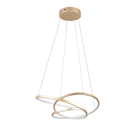 Lámpara de techo colgante Trio Darvin LED gold-colored 150cm 349110179