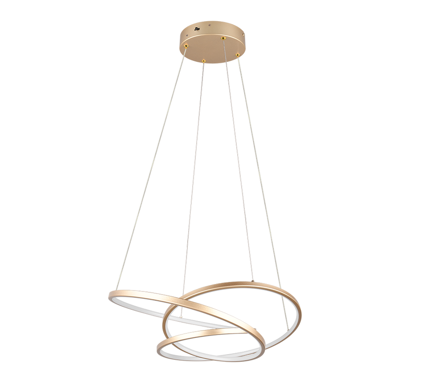 Lámpara de techo colgante Trio Darvin LED gold-colored 150cm 349110179