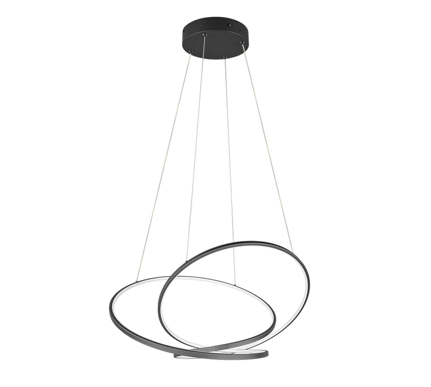 Lámpara colgante Darvin Trio negro LED 52W regulable 349119132