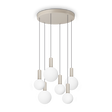 Lámpara colgante Ideal Lux Odeon blanco cristal LED 6 luces 39W Ø57cm 349237