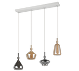 Lámpara de techo colgante Trio Aldea LED blanco mate 2700K 200cm 349400417