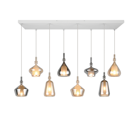 Lámpara de techo colgante Trio Aldea LED blanco mate 2700K 200cm 349400817