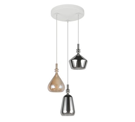 Lámpara de techo colgante Trio Aldea LED blanco mate 2700K 200cm 349430317