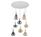 Lámpara de techo colgante Trio Aldea grande LED blanco mate 2700K 3m 349430817
