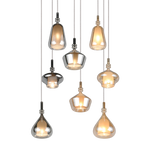 Lámpara de techo colgante Trio Aldea grande LED blanco mate 2700K 3m 349430817