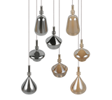 Lámpara de techo colgante Trio Aldea grande LED blanco mate 2700K 3m 349430817