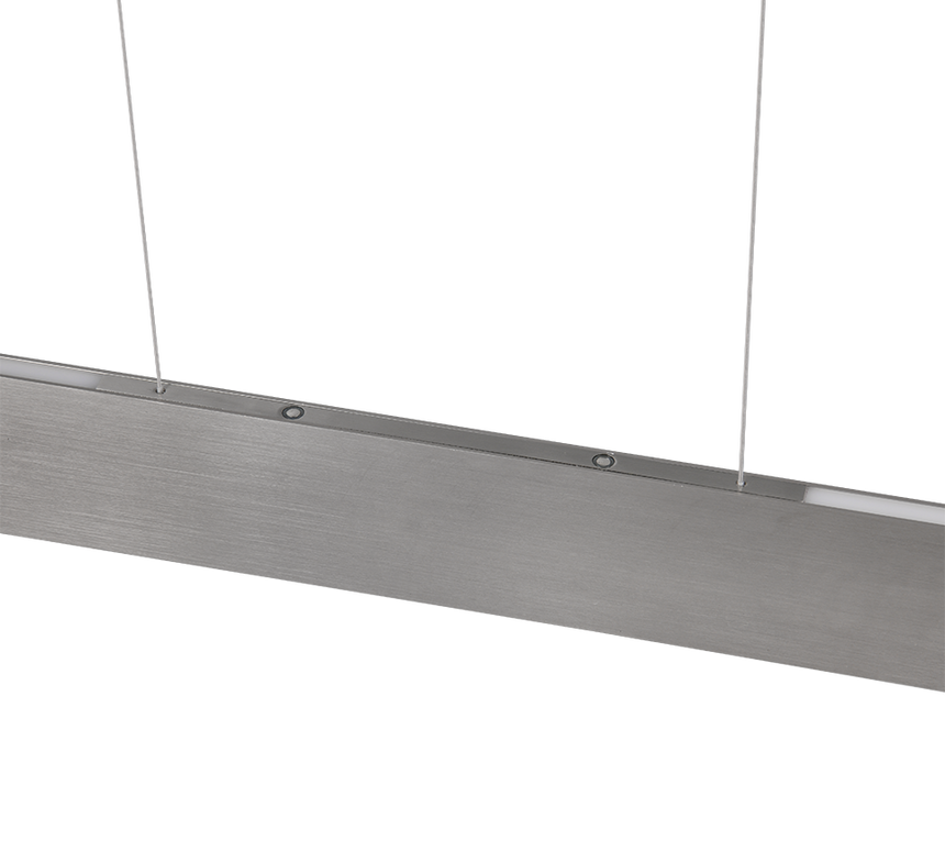 Lámpara de techo colgante Trio Galway LED níquel mate táctil CCT 150cm 349710107