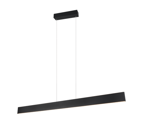 Lámpara de techo colgante Trio Galway LED negro mate CCT regulable táctil 150cm 349710132