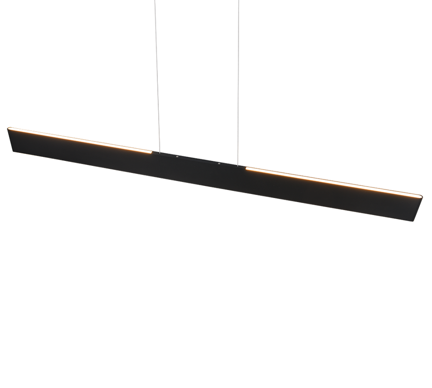 Lámpara de techo colgante Trio Galway LED negro mate CCT regulable táctil 150cm 349710132 - vista 4