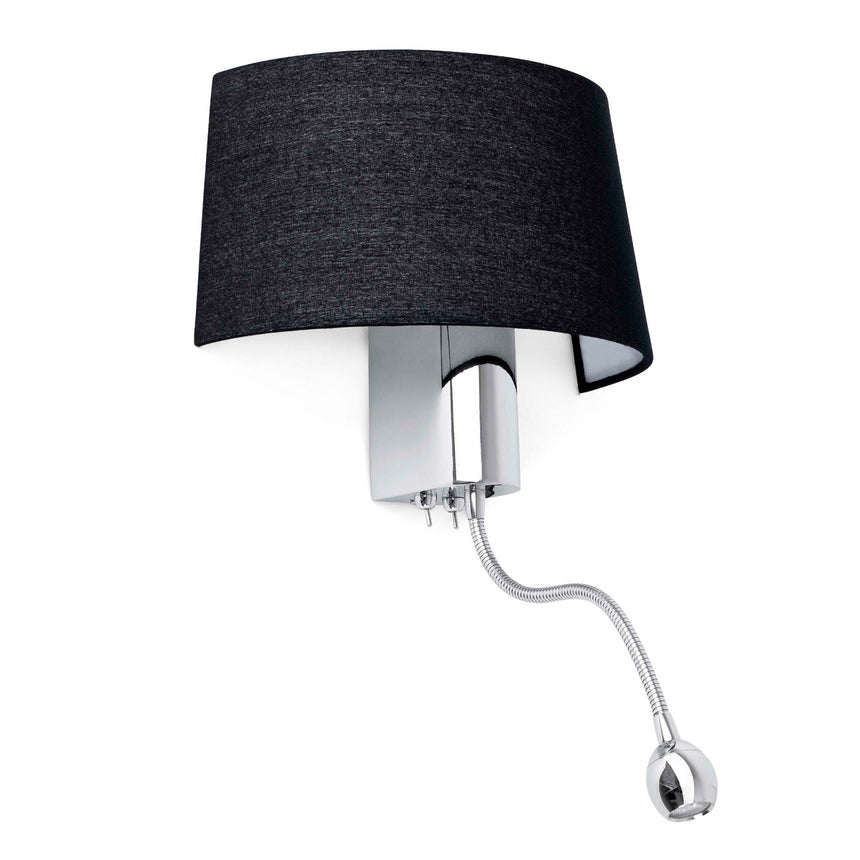 Faro Hotel 29946 Aplique 2 L LED Cromo negro