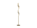 Lámpara de pie de salón Schuller Velas LED oro mate 3000K 160cm ambiente