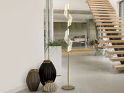 Lámpara de pie de salón Schuller Velas LED oro mate 3000K 160cm 351126
