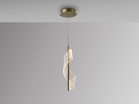 Lámpara de techo colgante Schuller Velas 1 luz oro mate 3000K vista 3