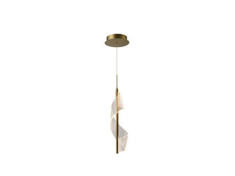 Lámpara de techo colgante Schuller Velas 1 luz oro mate 3000K ambiente