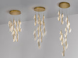 Lámpara de techo colgante Schuller Velas grande 9 luces oro mate regulable con mando vista 5