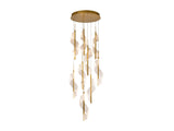 Lámpara de techo colgante Schuller Velas grande 9 luces oro mate regulable con mando ambiente