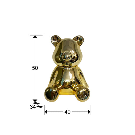 Figura decorativa Schuller Osito dorado y oro 50cm dimensiones