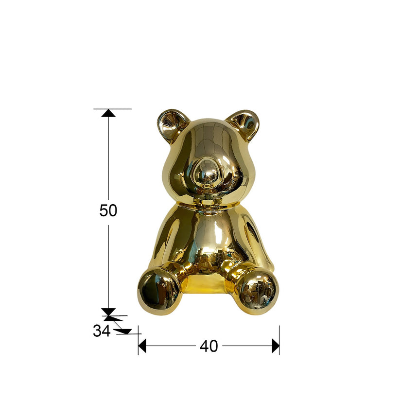 Figura decorativa Schuller Osito dorado y oro 50cm dimensiones
