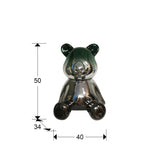 Figura decorativa Schuller Osito verde y gris 50cm dimensiones