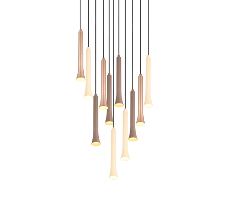 Lámpara de techo colgante Trio Fiato LED negro mate 150cm 352091117