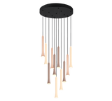 Lámpara de techo colgante Trio Fiato LED negro mate 150cm 352091117