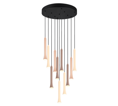 Lámpara de techo colgante Trio Fiato LED negro mate 150cm 352091117